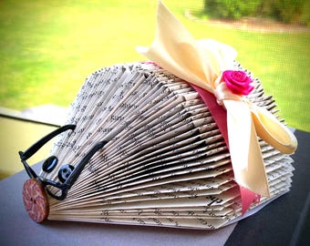 Repurposed Book Hedgehog, Book Lover Decor, Upcycled Gifts, Customize