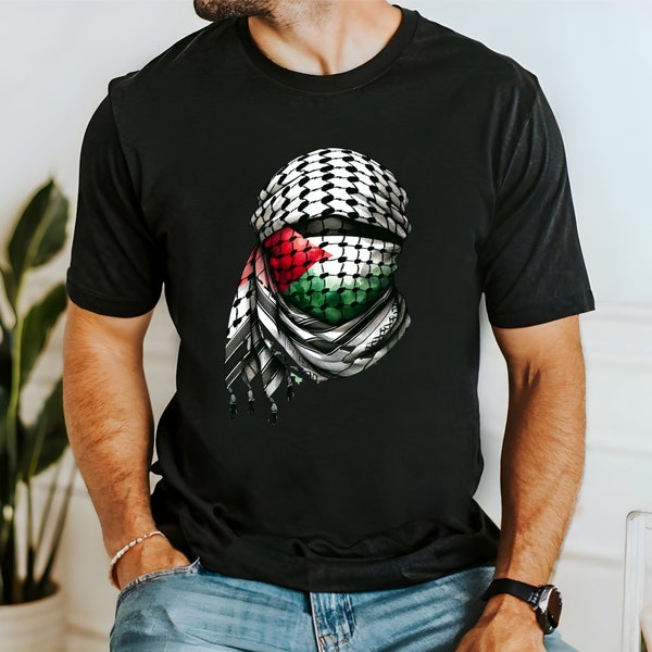 Palestine Keffiyeh Mask Shirt | Palestine flag | Free Palestine T Shirt | Free Gaza | Stand with Palestine