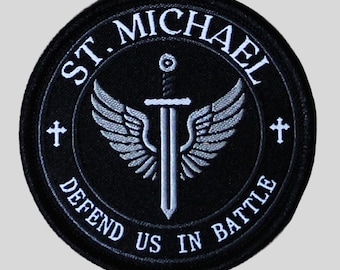 Saint Michael the Archangel | Christian Woven Patch Iron On