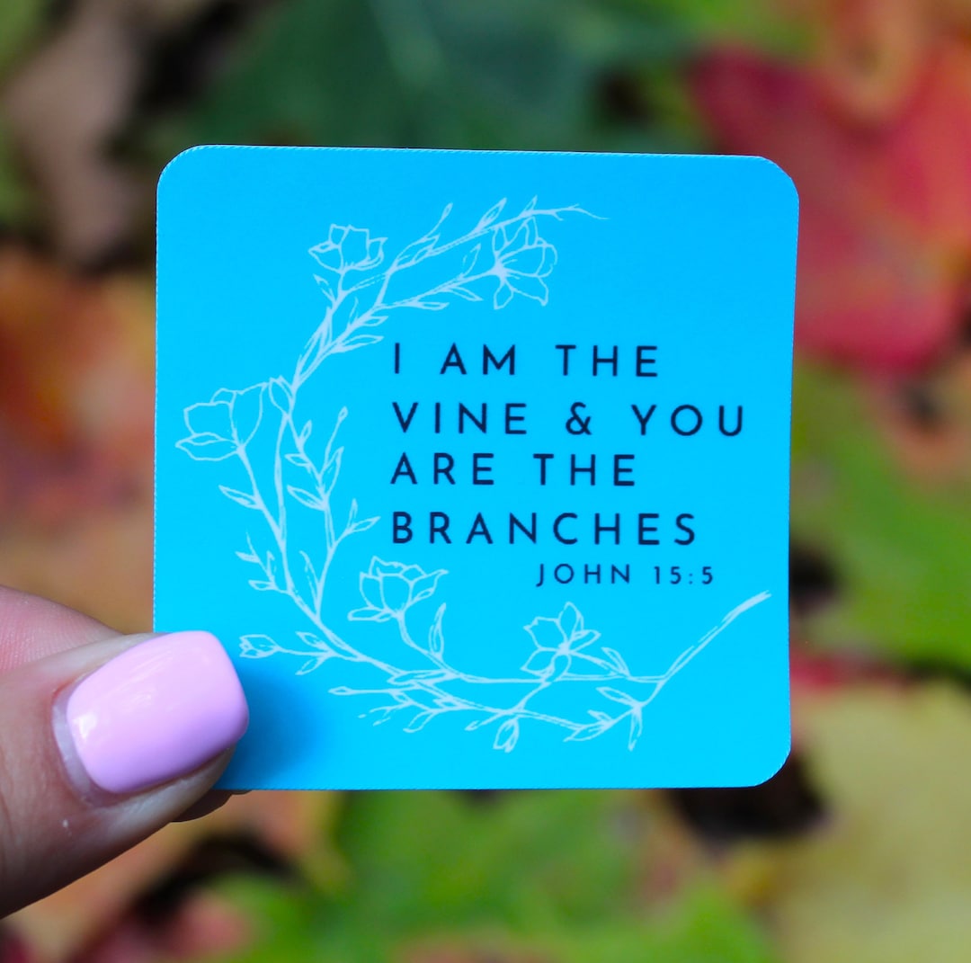 Vine and Branches Christian Laminated Vinyl Sticker/decal Etsy