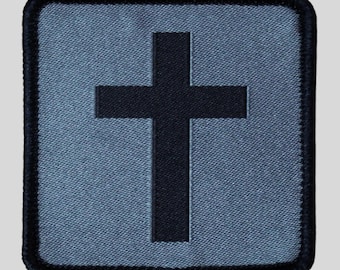 Humble Threads Cross | Christian Woven Patch Iron On