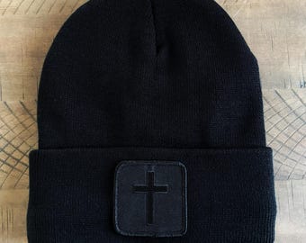Chrome Hearts Cross Badge Beanie Hat Winter Cotton Hollywood