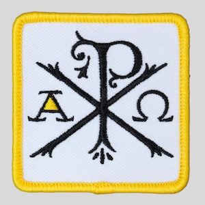 Chi-Rho Christogram - Alpha and Omega | Christian Embroidered Patch