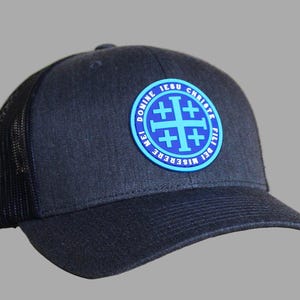 Jerusalem Cross - Latin Jesus Prayer | Christian Snapback Adjustable Hat