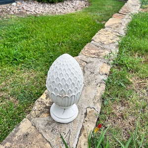 Tropical Charm: Pineapple Shaped Cast Stone Statue - 100% Cast Stone, Customizable, Perfect Home and Outdoor Decor