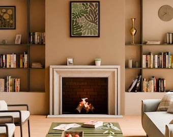 Classic Cast Stone Fireplace Mantel Surround