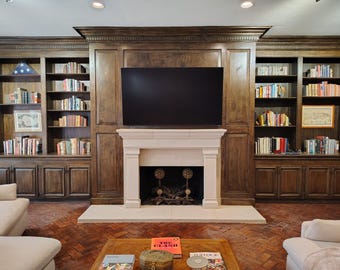 Ancient Glow Cast Stone Fireplace Mantel Surround