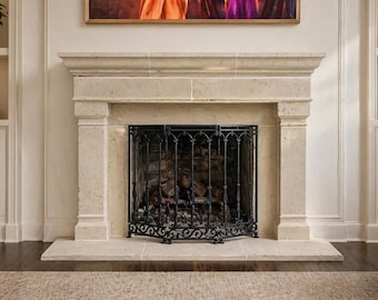 Whispering Flames Cast Stone Fireplace Mantel Surround