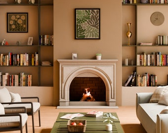 LivingStone Cast Stone Fireplace Mantel Surround