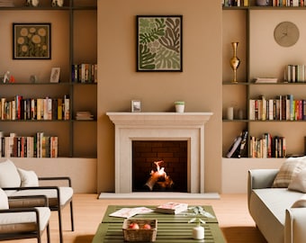 StoneAura Cast Stone Fireplace Mantel Surround