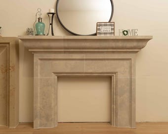 Stone Crest Cast Stone Fireplace Mantel Surround