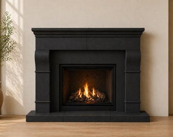 Enchanted Ember Cast Stone Fireplace Mantel Surround