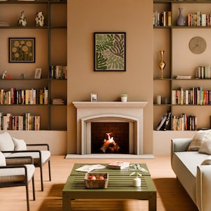 AshStone Cast Stone Fireplace Mantel Surround