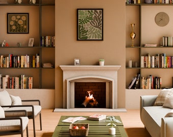 AshStone Cast Stone Fireplace Mantel Surround