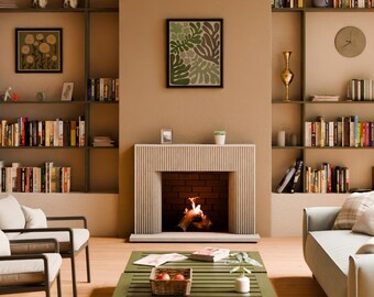 Reeding Cast Stone Fireplace Mantel Surround