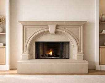 Granite Glow Cast Stone Fireplace Mantel Surround