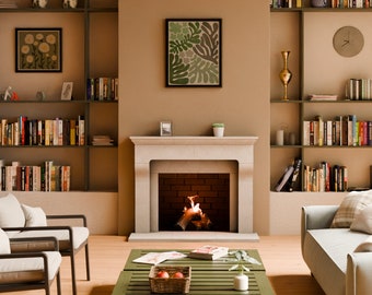 Tranquil Hearth Cast Stone Fireplace Mantel Surround