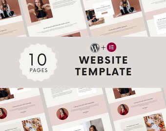 Esmeralda Feminine Website Template for Elementor Builder & Wordpress | For coaches, healers, content creators