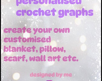 Create your own customisable crochet design - MADE TO ORDER - choose your own words images symbols colours etc. and i will design the chart