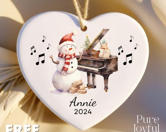 Piano Player Gift for Pianist Gifts, Piano Teacher Gift, Piano Lover Ornament, Piano Gift for Piano Lover, Music Teacher Gift, Personalized