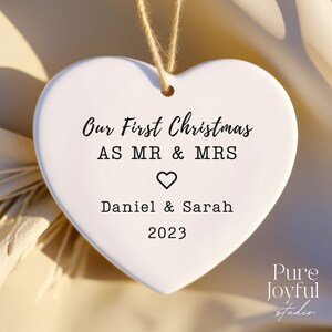 First Christmas Married Ornament 2025, Our First Christmas Married Ornament, First Christmas Ornament Married, First Married Christmas Gift