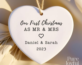 First Christmas Married Ornament 2025, Our First Christmas Married Ornament, First Christmas Ornament Married, First Married Christmas Gift