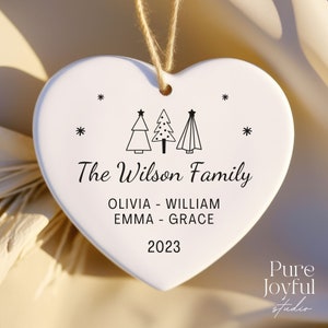 Family Christmas Ornament 2025 - Custom Family Ornament - Personalized Christmas Decor - Family Name Keepsake - Christmas Family Gift