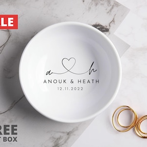Engagement Ring Dish, Personalized Engagement Ring Holder, Engagement Gifts for Couple, Engagement Gift for Her, Wedding Ring Dish