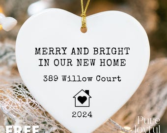 Merry and Bright in Our New Home Ornament - Housewarming Gift, First Home Keepsake, New Home Ornament, Closing Gift, New Homeowner Gift