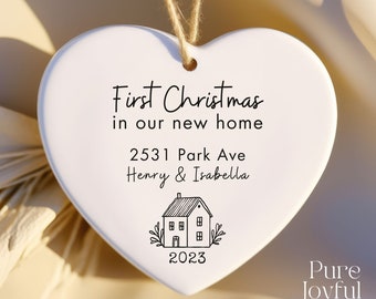 New Home Ornament - Our New Home Ornament - Housewarming Gift - Personalized - First Christmas - First House Ornament - 2026 - Keepsake