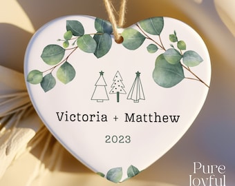Couples First Christmas Ornament - Personalized Our First Christmas Together Ornament - Couples Ornament - New Couple Gift - Engagement Gift