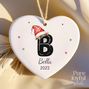 Letter Name Ornament - 2025 Family Ornament - Personalized - Christmas gift - Custom Initial Ornament - Family Keepsake - Monogram Ornament