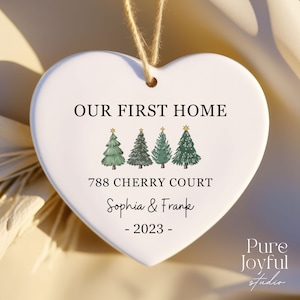 Our First Home Ornament - First Christmas in Our New Home Ornament - Housewarming Gift - Personalized - New House Ornament - 2025 - Keepsake
