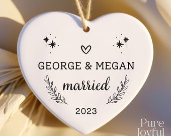 Married Ornament, Our First Christmas Married Ornament, First Christmas Ornament Married, Personalized First Married Christmas Gift, Married