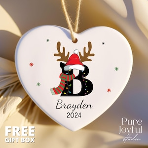 Letter Name Ornament - 2025 Family Ornament - Custom Initial Ornament - Personalized - Christmas gift - Family Keepsake - Monogram Ornament