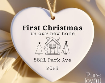 Christmas in New Home Decoration - Personalized Xmas Gift - Hanging Tree Ornament for Family Christmas in New House 2026 - First Christmas