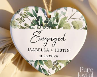 Engagement Gifts for Her, Engaged Gift for Couples, First Christmas Engaged Ornament, Engaged Keepsake Gift for Engaged Couple Newly Engaged