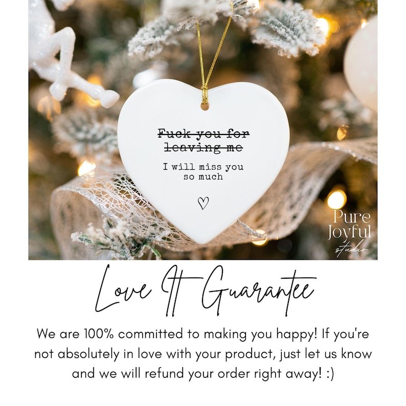 I Will Miss You Funny Farewell Ornament Neighbor Bff Moving Away Gift Coworker Goodbye Gift Coworker Leaving Gift Friend Going Away Gift