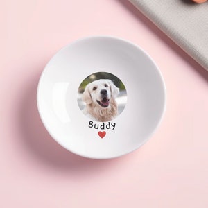 Dog Lover Gift, Dog Remembrance Gift, Dog Sympathy Gift, Dog Passing Away Gift, Personalized Ring Dish with Photo, Custom Puppy Lover Gift