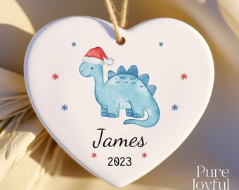 Boys Christmas Ornament - Personalized Dinosaur Christmas Ornament - Kids Christmas Ornament - Boys Christmas Ornament - Baby Boy Ornament