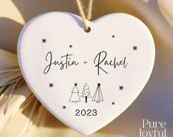 Couples Christmas Ornament - Personalized - Our First Christmas Together Ornament - Couple Names Christmas Ornament - New Couple Gift - 2025