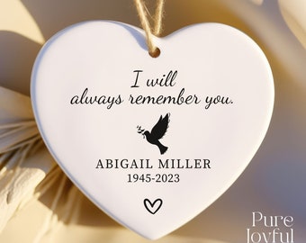 Always Remember You Personalized Ornament, Sympathy gift, Bereavement Gift, Family Loss, Memorial Gift, Remembrance Gift, Loss of Family