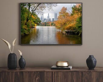 Impression de feuillage d'automne de Central Park : photographie de la nature en automne à New York
