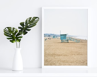 Print Marina Del Rey Lifeguard Tower: California Beach Photography