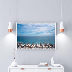 South of France Beach Club Photo | Coastal Summer Day Photography | French Riviera Seaside Art Print