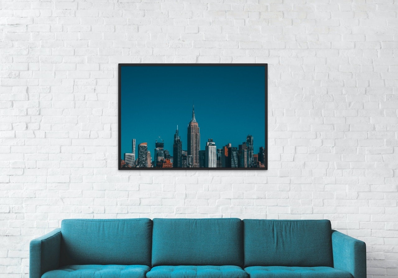 New York City Skyline Print Iconic Empire State Building - Etsy