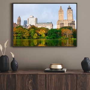 Printable Central Park Fall Foliage Print NYC Autumn Photography Home Decor Wall Art