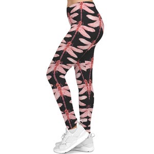 Dragonfly Print Leggings: Women&#39;s Activewear Yoga Pants
