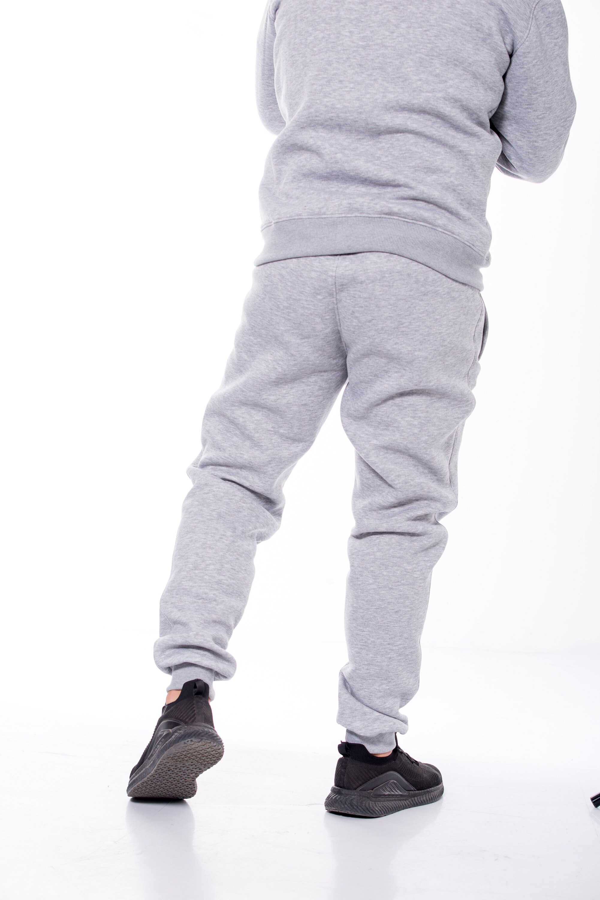 Men sweatsuit in light grey Men tracksuit zip up hoodie and track pants