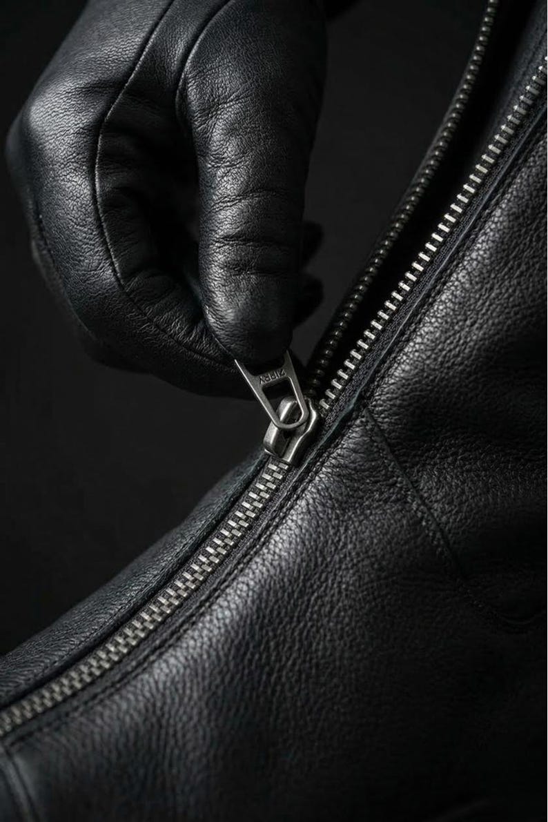 Zwart leren halfhoge laarzen, schoenen met rits aan de voorkant dames, minimalistisch handgemaakt, designerschoenen afbeelding 12